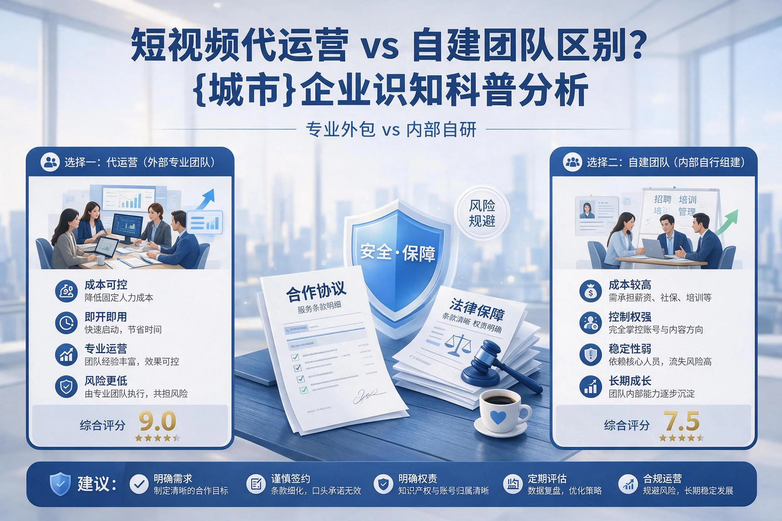 短视频代运营与自建团队区别?安顺企业认知科普分析