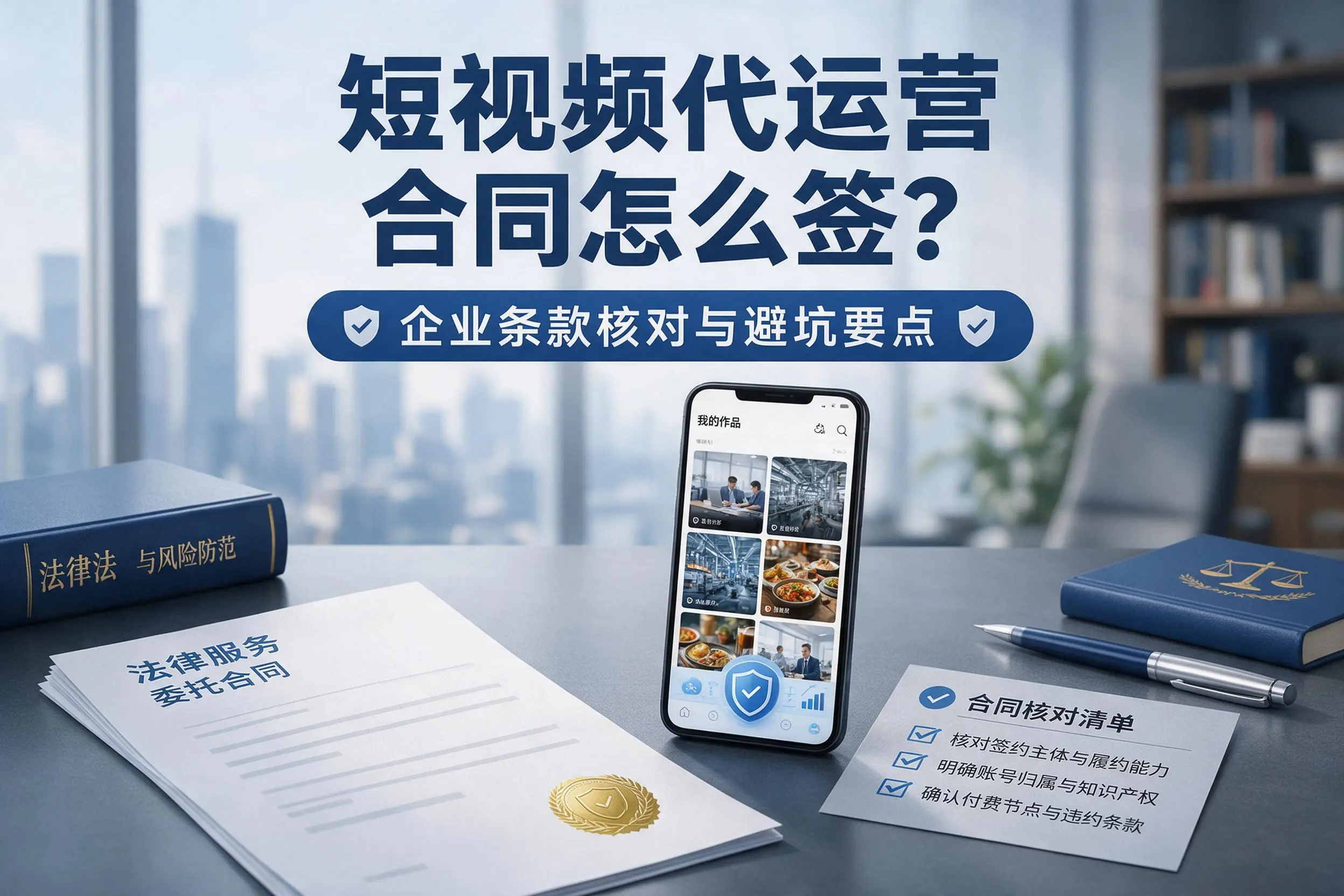 短视频代运营合同怎么签？安顺企业条款核对与避坑要点