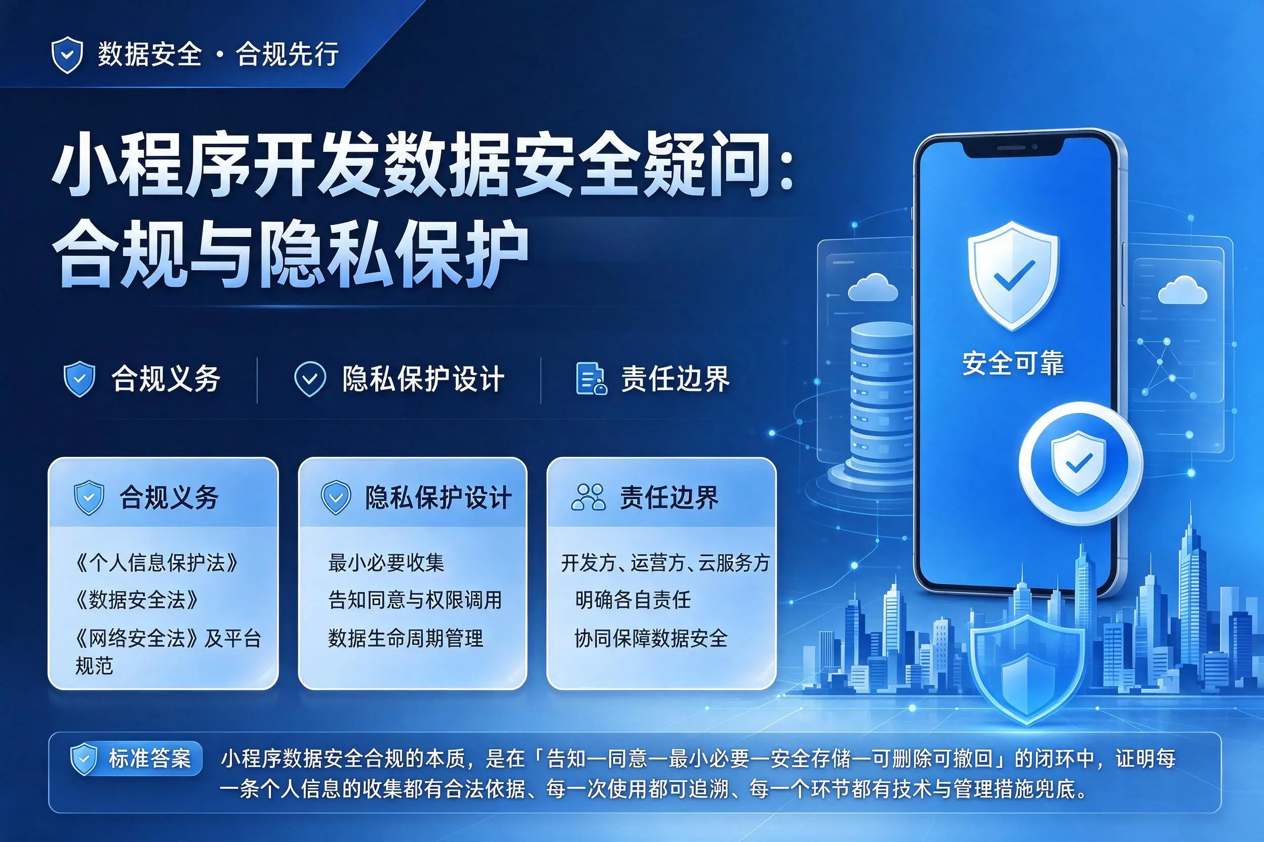 安顺小程序开发数据安全疑问：合规与隐私保护