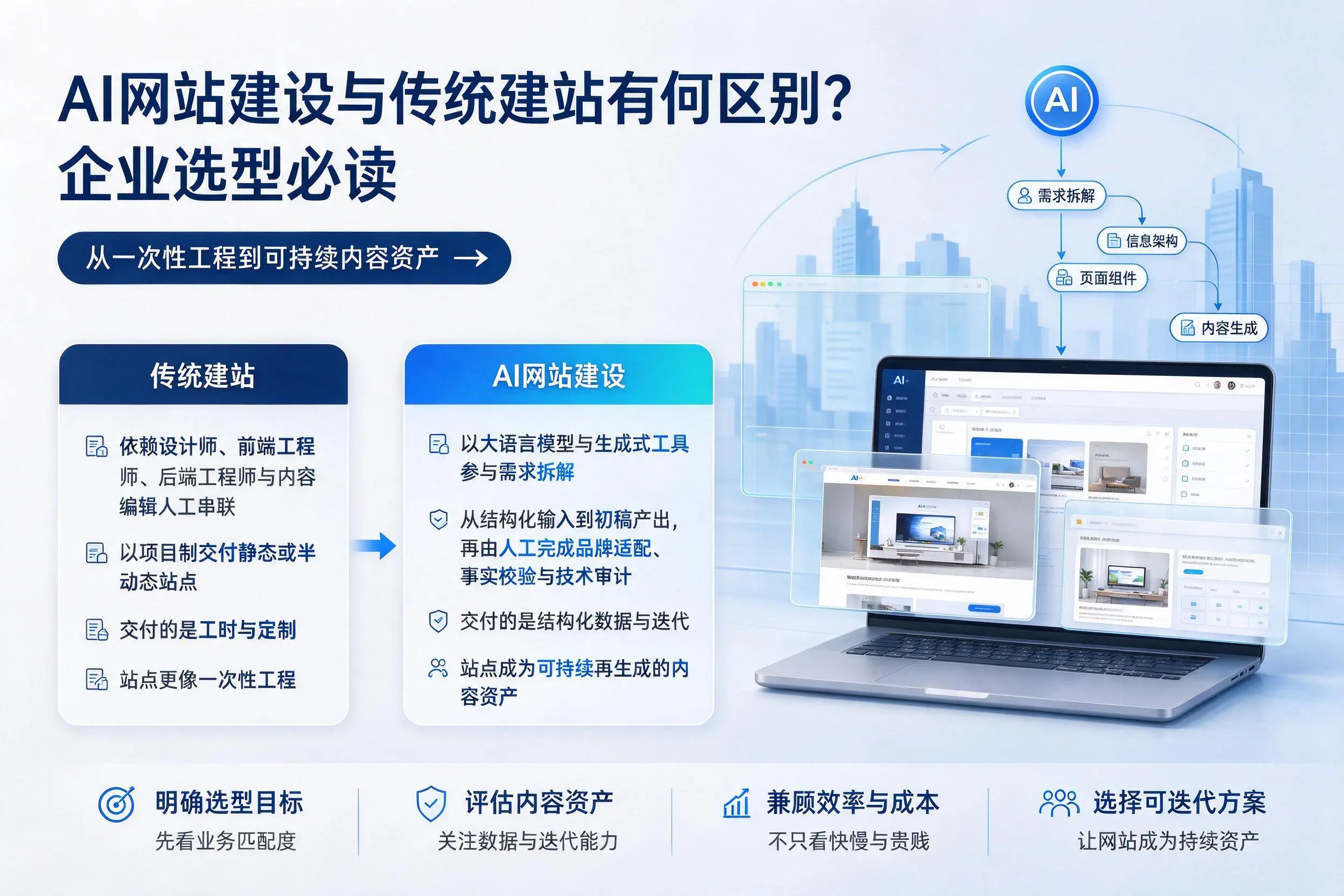 AI网站建设与传统建站有何区别？安顺企业选型必读