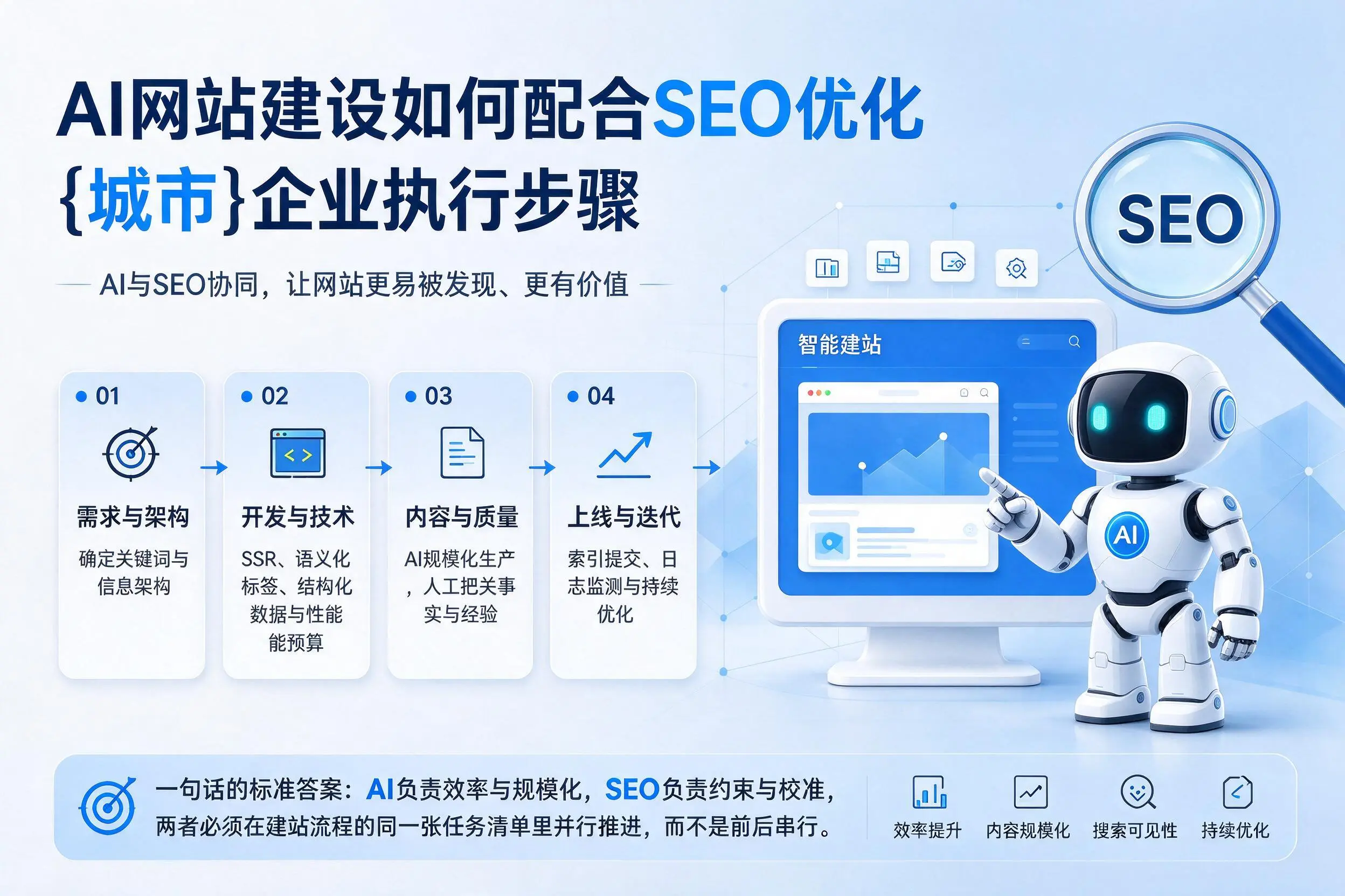 AI网站建设如何配合SEO优化，安顺企业执行步骤