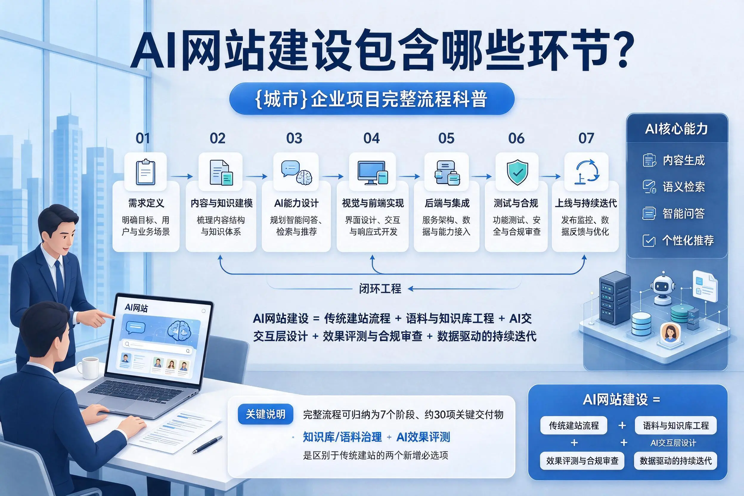 AI网站建设包含哪些环节？安顺企业项目完整流程科普