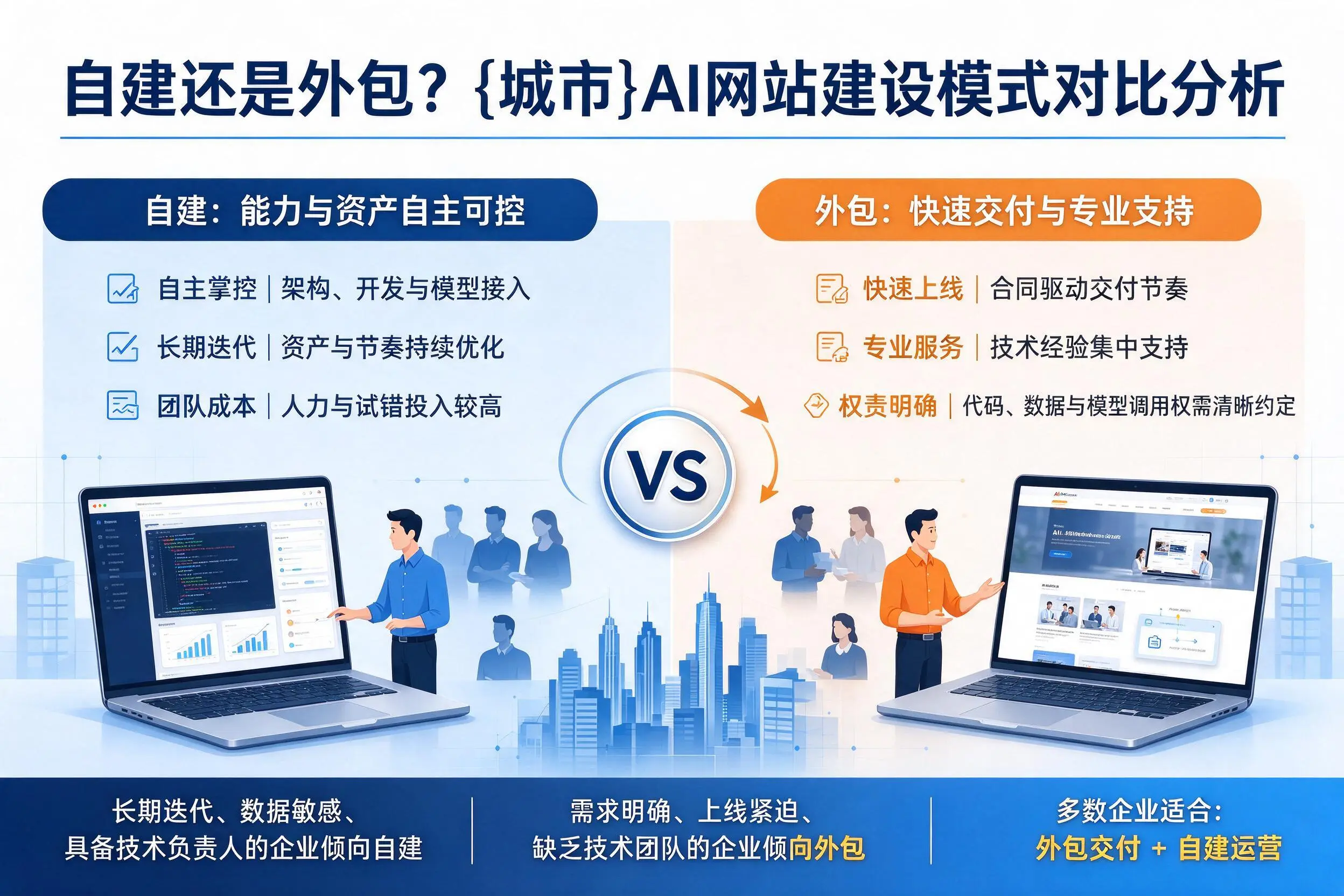 自建还是外包?安顺AI网站建设模式对比分析