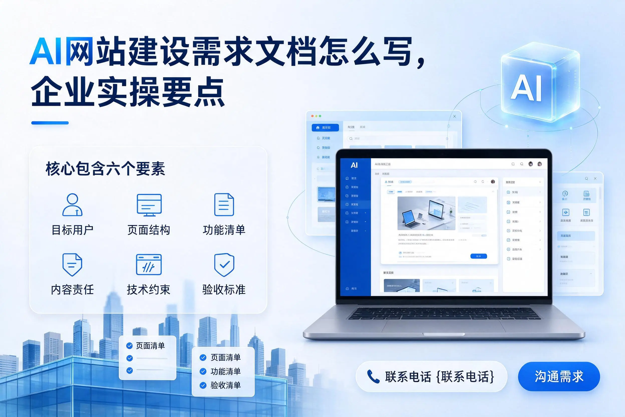 AI网站建设需求文档怎么写，安顺企业实操要点